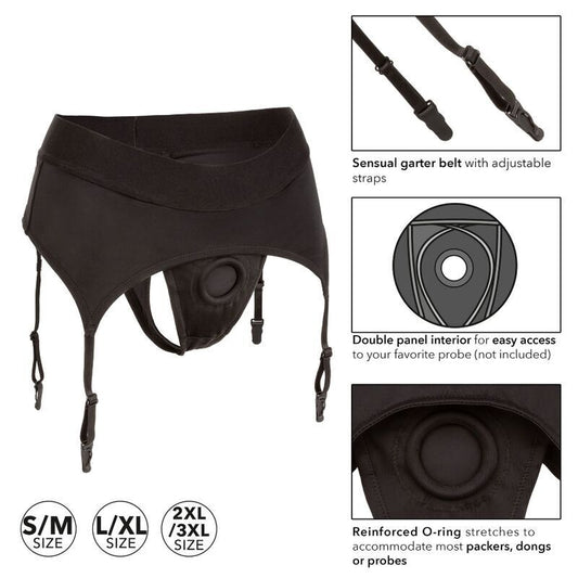 CALEXOTICS - BOUNDLESS THONG WITH GARTER S/M - Kink&Play