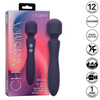CALEXOTICS - CHARISMA MYSTIQUE MASSAGER DUAL MOTORS 12 FUNCTIONS 20,5 CM X 4.5 CM PURPLE - Kink&Play
