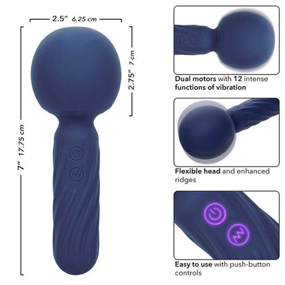 CALEXOTICS - CHARISMA SEDUCTION MASSAGER 12 FUNCTIONS 17.75 CM X 6.25 CM PURPLE - Kink&Play