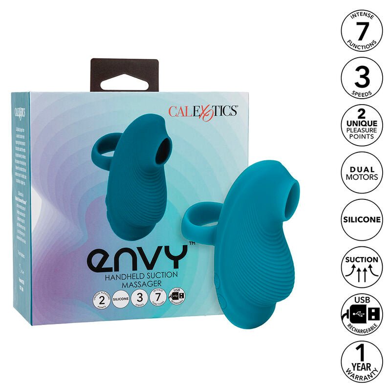 CALEXOTICS - ENVY HANDHELD ROLLING BALL MASSAGER 7 VIBRATIONS BLUE - Kink&Play