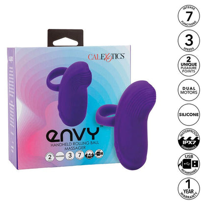 CALEXOTICS - ENVY HANDHELD ROLLING BALL MASSAGER 7 VIBRATIONS PURPLE - Kink&Play