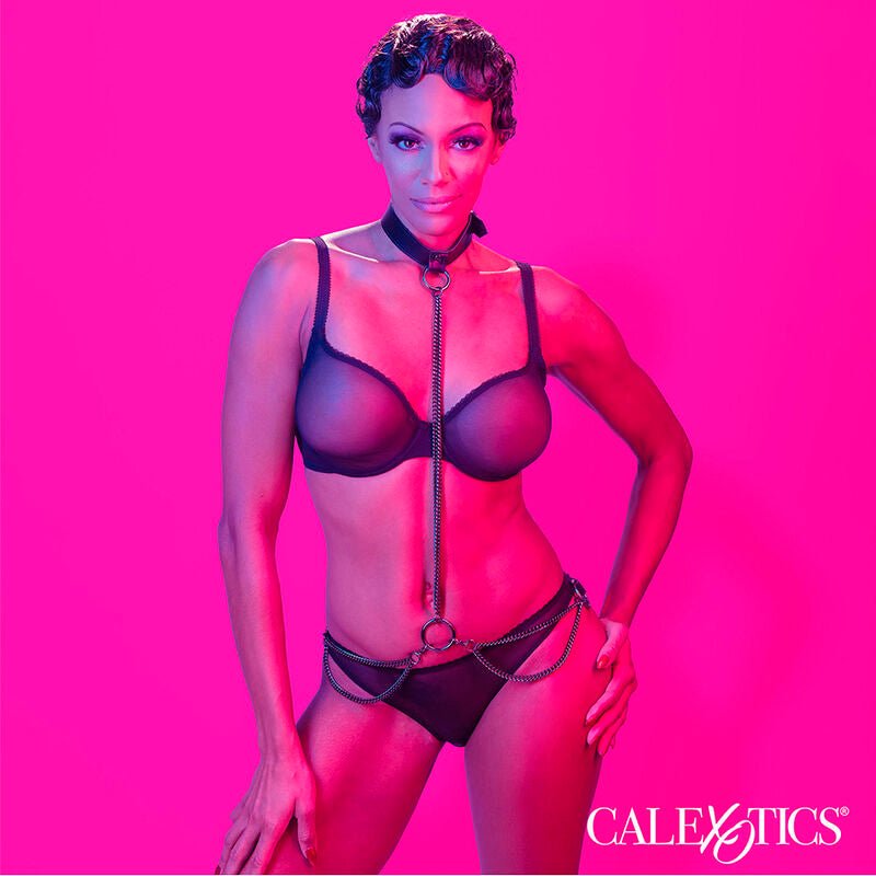 CALEXOTICS - EUPHORIA CHAIN HALTER COLLAR & LEASH - Kink&Play