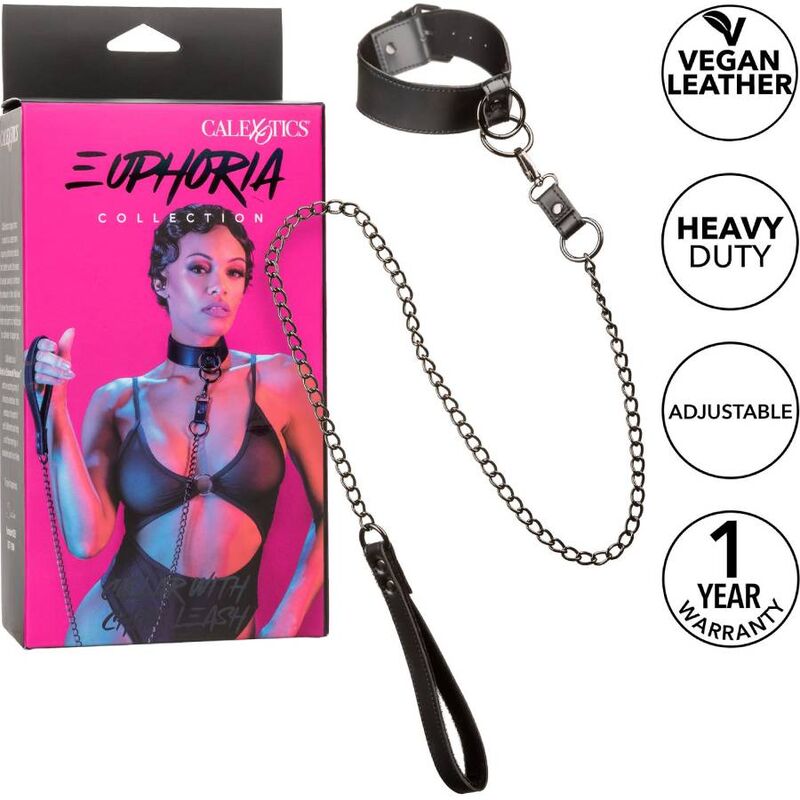 CALEXOTICS - EUPHORIA COLLAR WITH CHAIN LEASH - Kink&Play