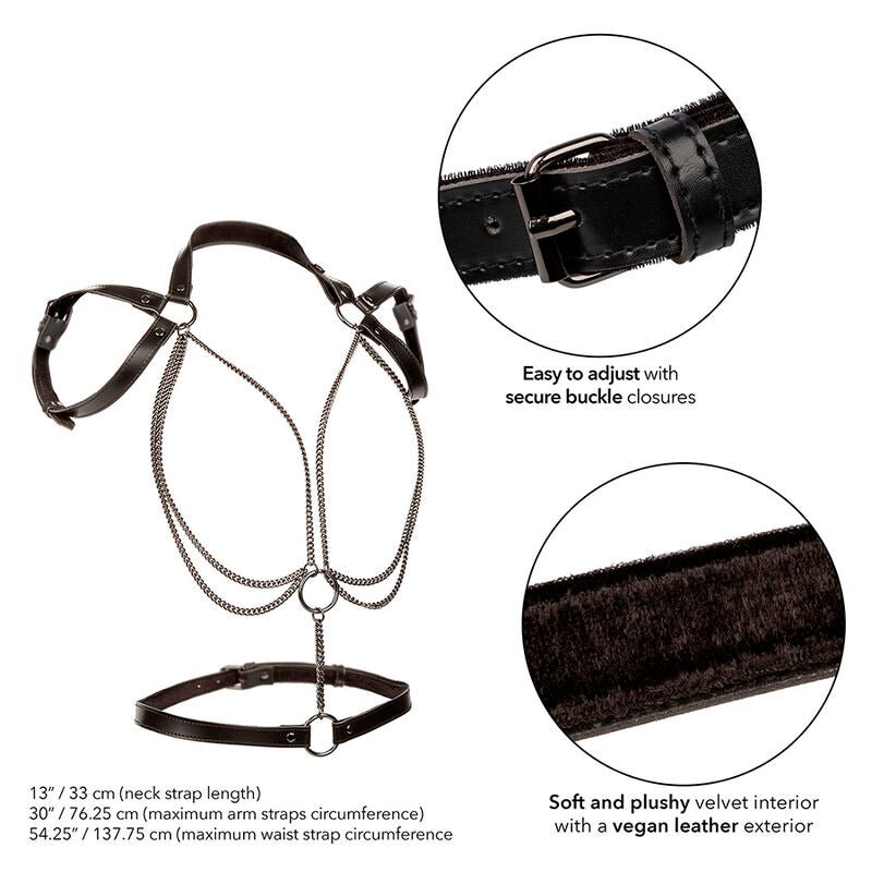 CALEXOTICS - EUPHORIA MULTICHAIN HALTER HARNESS PREMIUM PLUS SIZE - Kink&Play