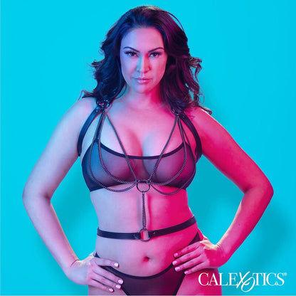 CALEXOTICS - EUPHORIA MULTICHAIN HALTER HARNESS PREMIUM PLUS SIZE - Kink&Play