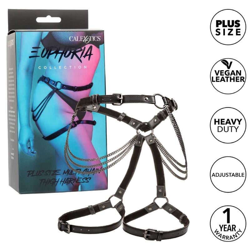 CALEXOTICS - EUPHORIA PLUS SIZE MULTI CHAIN THIGH HARNESS - Kink&Play