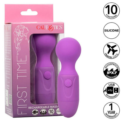 CALEXOTICS - FIRST TIME RECHARGEABLE MASSAGER 10 VIBRATIONS PURPLE - Kink&Play
