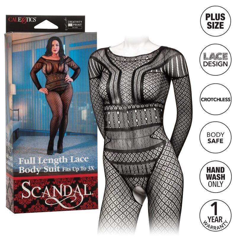 CALEXOTICS - LACE BODY SUIT PLUS SIZE - Kink&Play