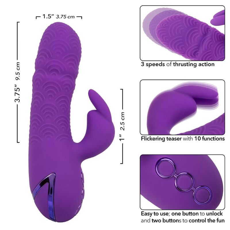 CALEXOTICS - MANHATTAN BEACH MARVEL VIBRATOR RABBIT PURPLE BY CALIFORNIA DREAMING - Kink&Play