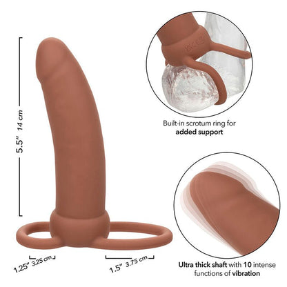 CALEXOTICS - MAXX THICK DUAL PENETRATOR 10 VIBRATIONS BROWN - Kink&Play