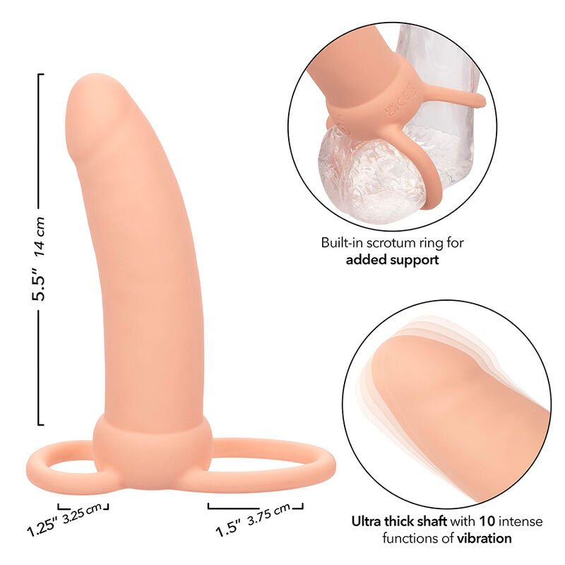CALEXOTICS - MAXX THICK DUAL PENETRATOR 10 VIBRATIONS FLESH - Kink&Play
