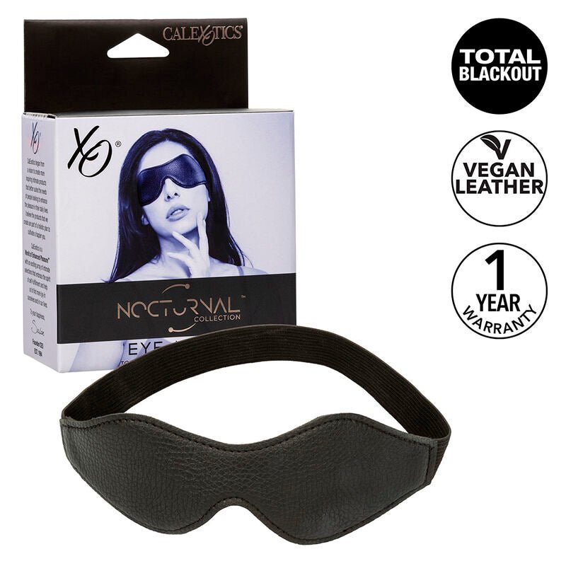 CALEXOTICS - NOCTURNAL EYE MASK PVC LEATHER BLACK - Kink&Play