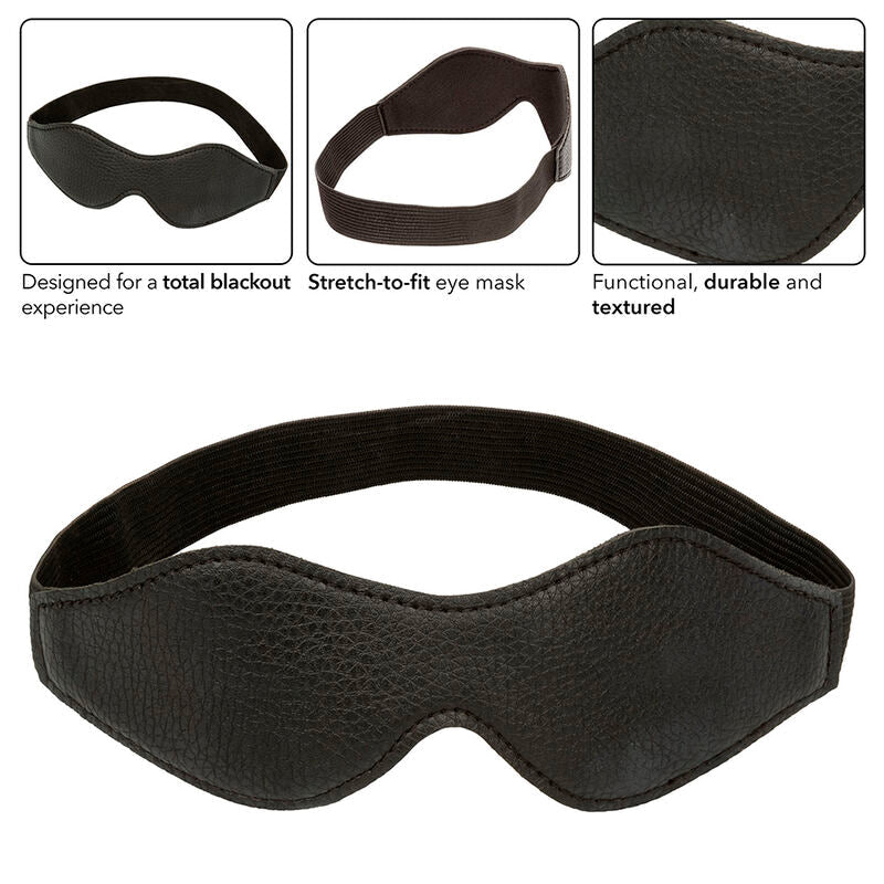 CALEXOTICS - NOCTURNAL EYE MASK PVC LEATHER BLACK - Kink&Play