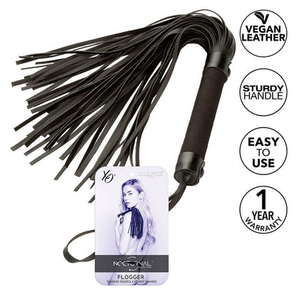 CALEXOTICS - NOCTURNAL FLOGGER LEATHER BLACK - Kink&Play