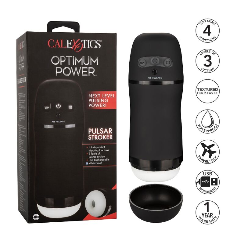 CALEXOTICS - OPTIMUM POWER MASTURBATOR WITH VIBRATION AND STIMULATING WAVES - Kink&Play