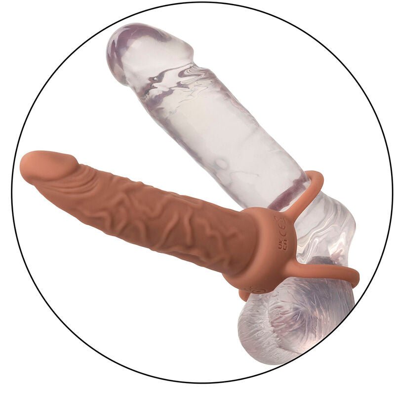 CALEXOTICS - PERFORMANCE MAXX RECHARGABLE DUAL PENETRATOR BROWN SKIN - Kink&Play
