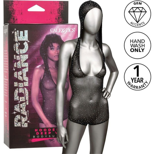 CALEXOTICS - RADIANCE HOODED DEEP V BODYSUIT - Kink&Play