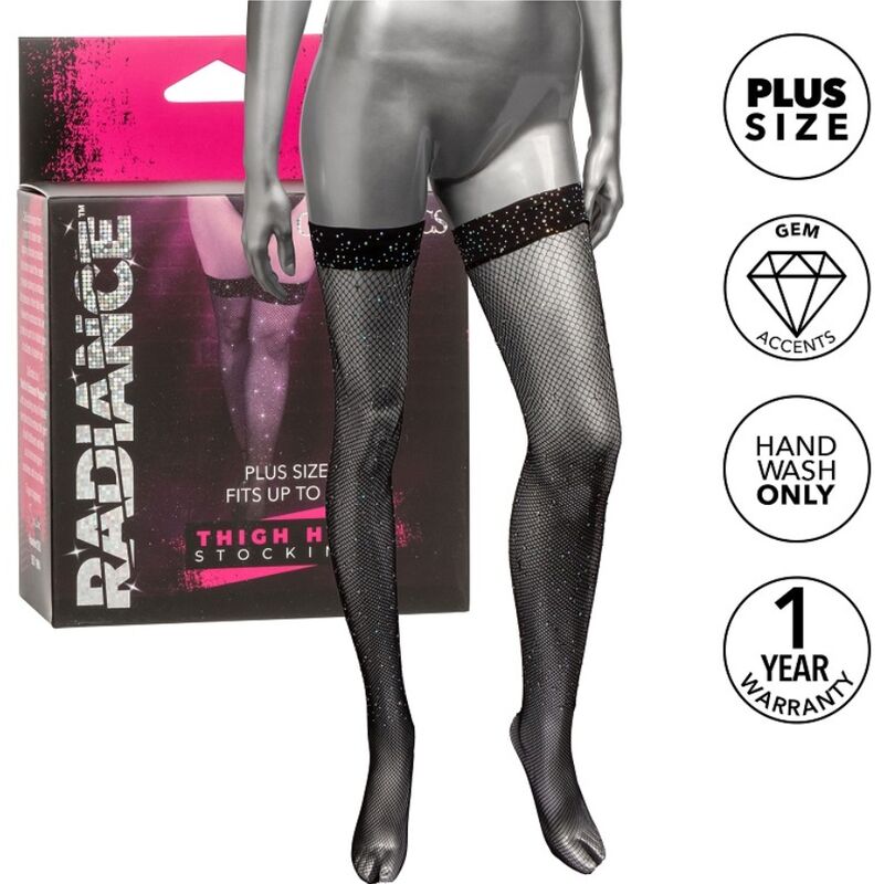 CALEXOTICS - RADIANCE THIGH HIGH STOCKINGS RHINE PLUS SIZE - Kink&Play