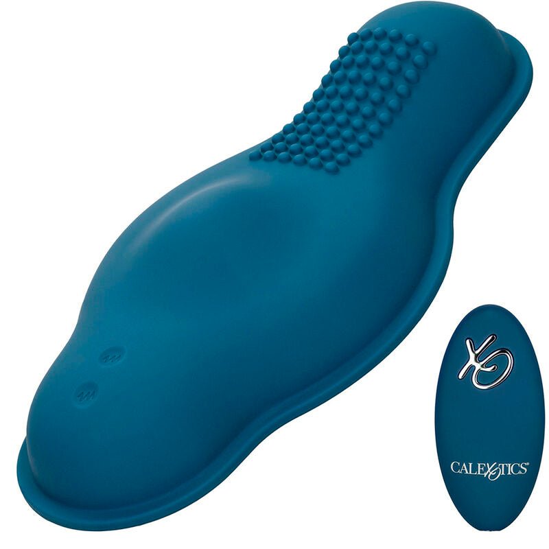 CALEXOTICS - RIDER MASSAGER DOUBLE MOTOR REMOTE CONTROL BLUE - Kink&Play