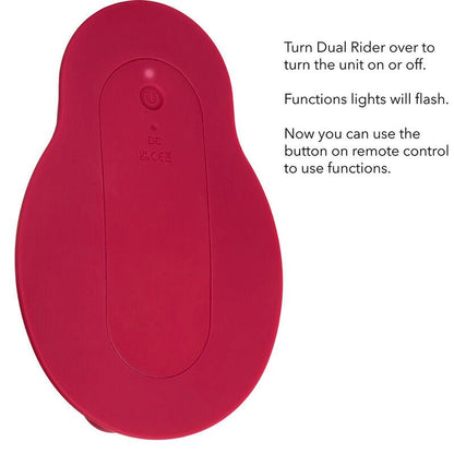 CALEXOTICS - RIDER MASSAGER DOUBLE MOTOR REMOTE CONTROL RED - Kink&Play