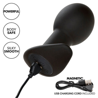 CALEXOTICS - ROCK BOTTOM ANAL PLUG 10 VIBRATIONS SILICONE BLACK - Kink&Play