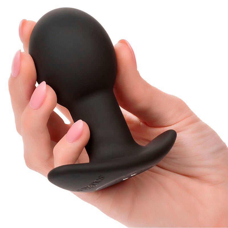 CALEXOTICS - ROCK BOTTOM ANAL PLUG 10 VIBRATIONS SILICONE BLACK - Kink&Play