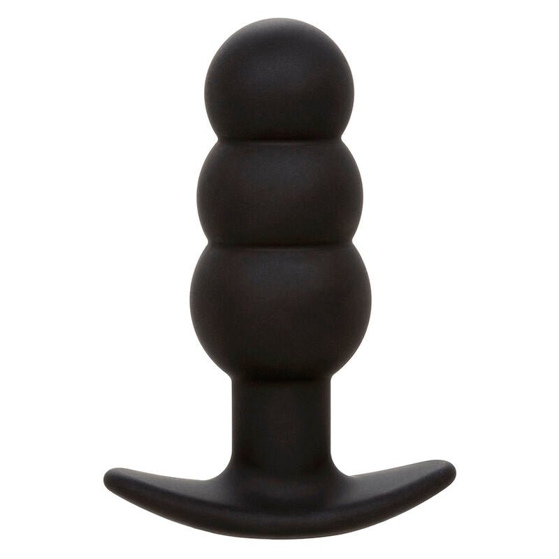 CALEXOTICS - ROCK BOTTOM BEADED ANAL PLUG 10 VIBRATIONS SILICONE BLACK - Kink&Play