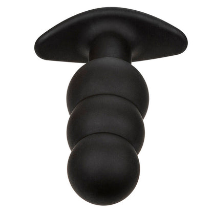 CALEXOTICS - ROCK BOTTOM BEADED ANAL PLUG 10 VIBRATIONS SILICONE BLACK - Kink&Play