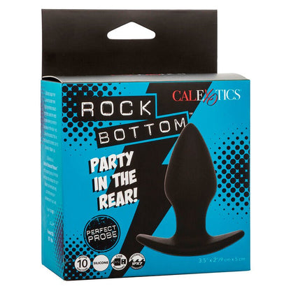 CALEXOTICS - ROCK BOTTOM PERFECT ANAL PLUG 10 VIBRATIONS SILICONE BLACK - Kink&Play