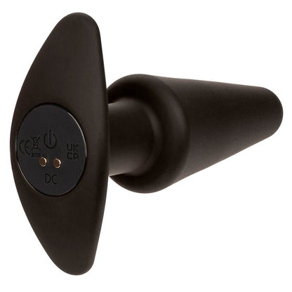 CALEXOTICS - ROCK BOTTOM TAPERED ANAL PLUG 10 VIBRACIONES SILICONE BLACK - Kink&Play