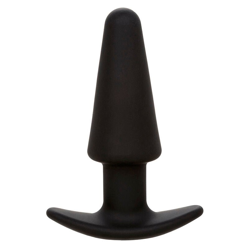 CALEXOTICS - ROCK BOTTOM TAPERED ANAL PLUG 10 VIBRACIONES SILICONE BLACK - Kink&Play