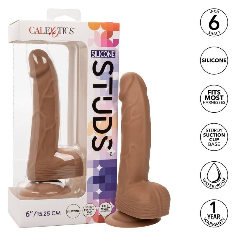 CALEXOTICS - SILICONE STUDS 15.24 CM BROWN - Kink&Play
