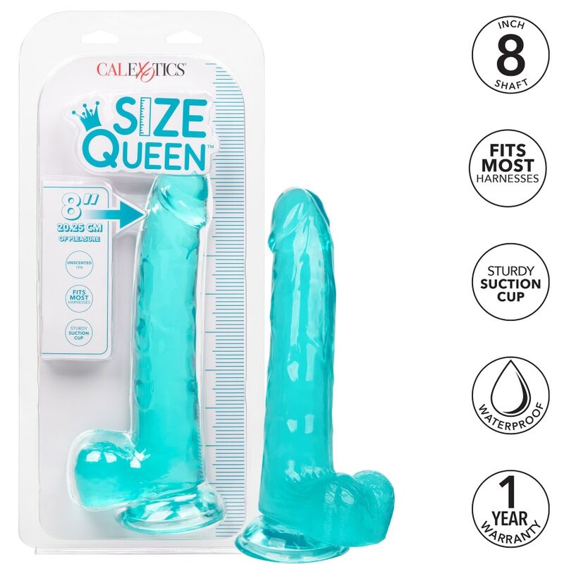 CALEXOTICS - SIZE QUEEN DILDO BLUE 20.3 CM - Kink&Play