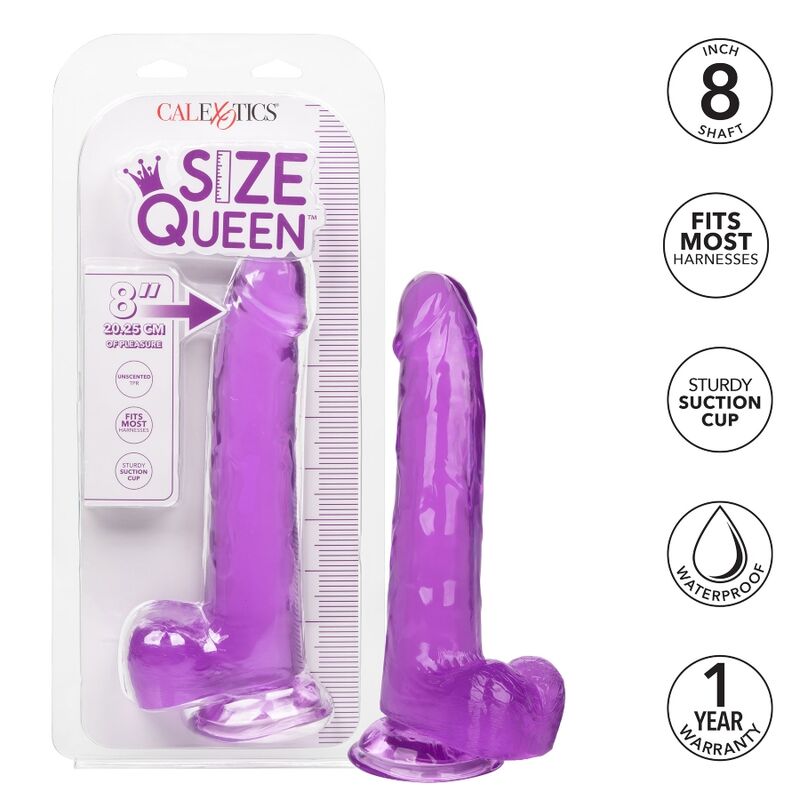 CALEXOTICS - SIZE QUEEN DILDO PURPLE 20.3 CM - Kink&Play