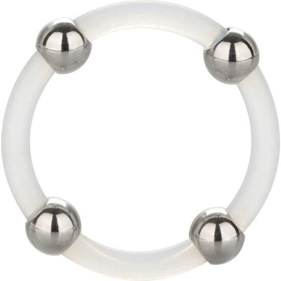 CALEXOTICS - STEEL BEADED SILICONE RING L - Kink&Play