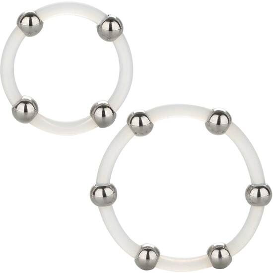 CALEXOTICS - STEEL BEADED SILICONE RING SET - Kink&Play