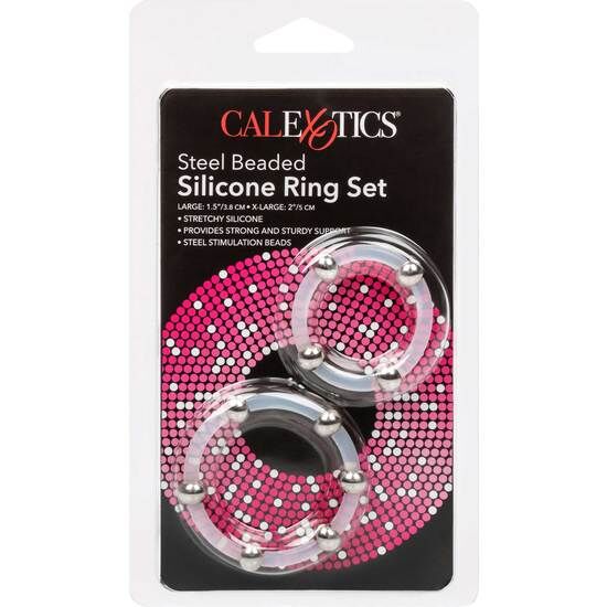 CALEXOTICS - STEEL BEADED SILICONE RING SET - Kink&Play