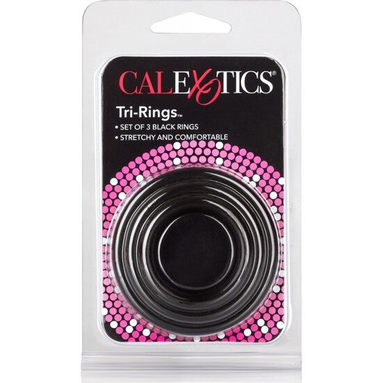 CALEXOTICS - TRI - RINGS BLACK - Kink&Play