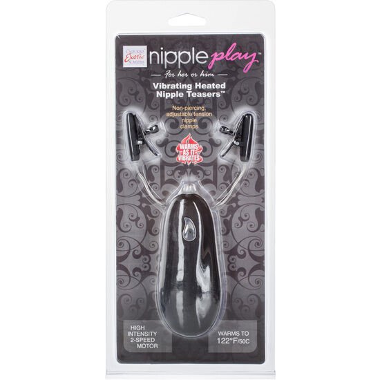 CALEXOTICS - VIBR HEATED NIPPLE TEASERS BLACK - Kink&Play