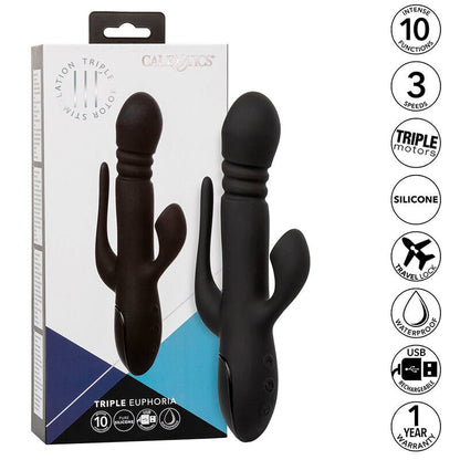 CALEXOTICS - VIBRATOR TRIPLE EUPHORIA BLACK - Kink&Play