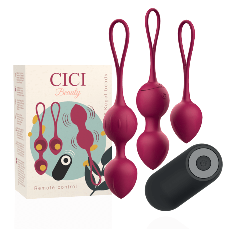 CICI BEAUTY - PREMIUM SILICONE 3 VIBRATING KEGEL BEADS REMOTE CONTROL - Kink&Play