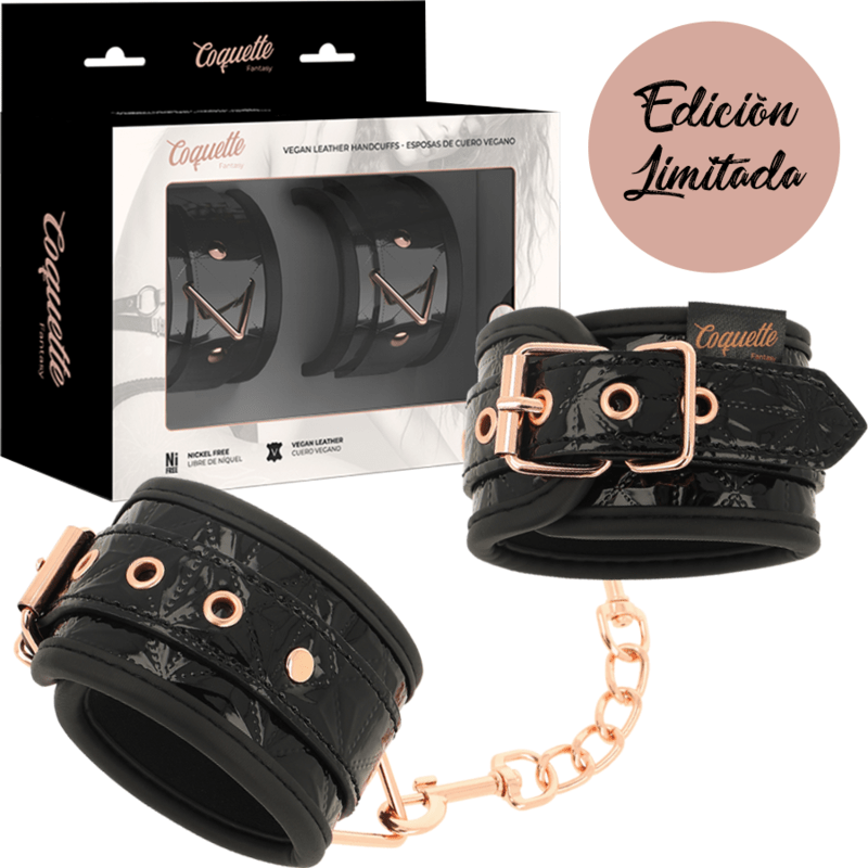 COQUETTE CHIC DESIRE - BLACK EDITION PREMIUM HANDCUFFS WITH NEOPRENE LINING - Kink&Play