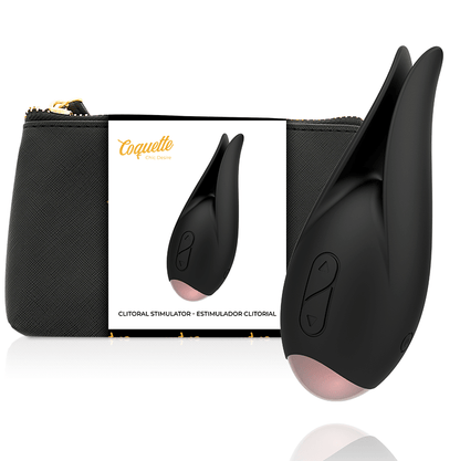 COQUETTE CHIC DESIRE - CLITORIAL STIMULATOR BLACK / GOLD FLOWER - Kink&Play