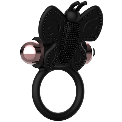 COQUETTE CHIC DESIRE - COCK RING BUTTERFLY WITH VIBRATOR BLACK/ GOLD - Kink&Play
