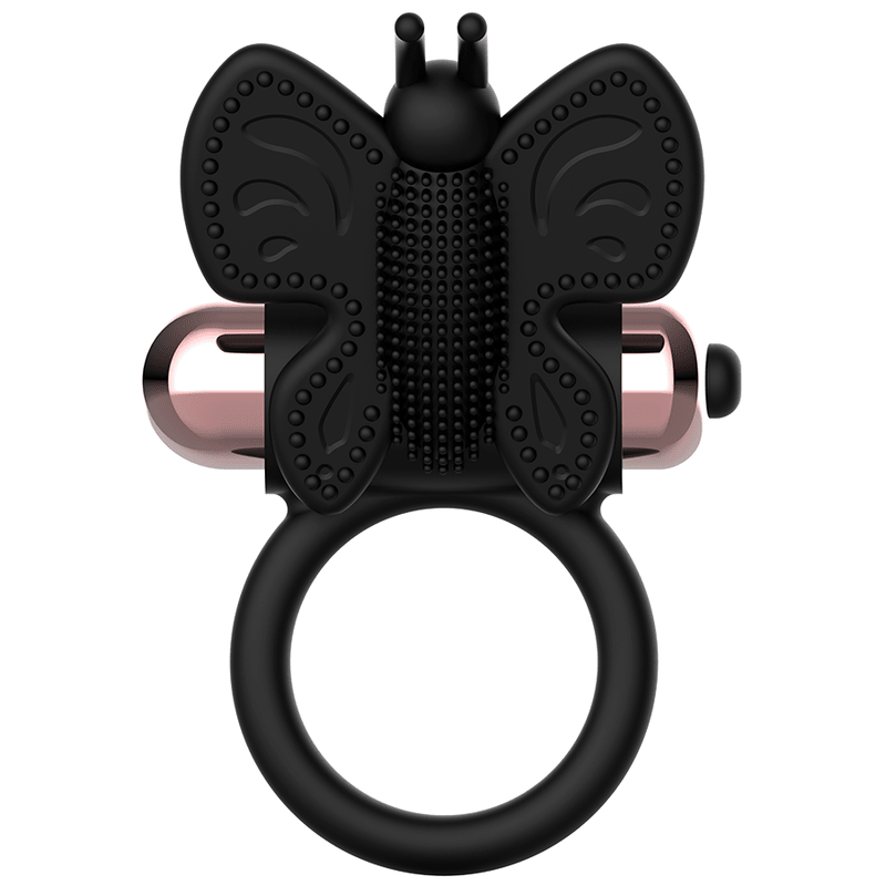 COQUETTE CHIC DESIRE - COCK RING BUTTERFLY WITH VIBRATOR BLACK/ GOLD - Kink&Play