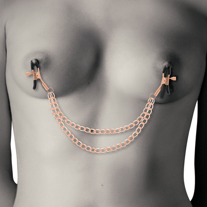 COQUETTE CHIC DESIRE - FANTASY METAL NIPPLE CLIPS WITH CHAIN - Kink&Play