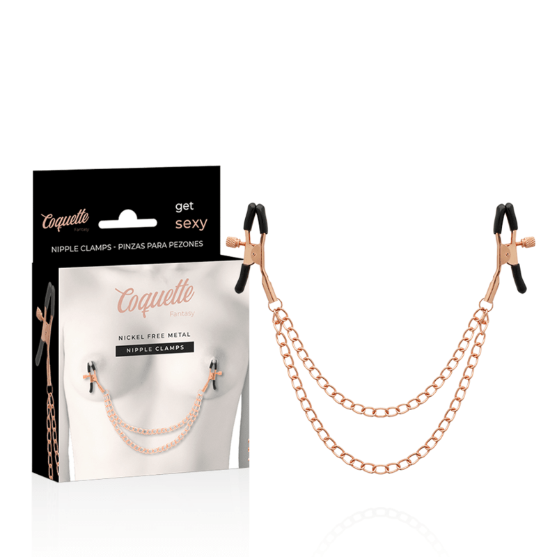 COQUETTE CHIC DESIRE - FANTASY METAL NIPPLE CLIPS WITH CHAIN - Kink&Play