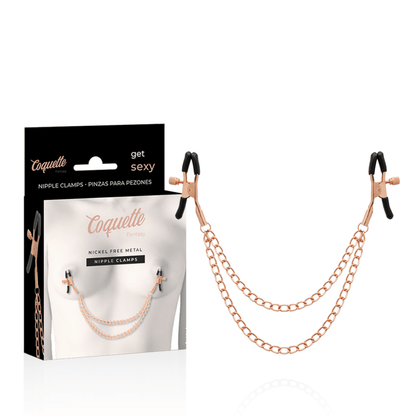 COQUETTE CHIC DESIRE - FANTASY METAL NIPPLE CLIPS WITH CHAIN - Kink&Play