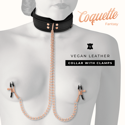 COQUETTE CHIC DESIRE - FANTASY NIPPLE CLAMP NECKLACE WITH NEOPRENE LINING - Kink&Play