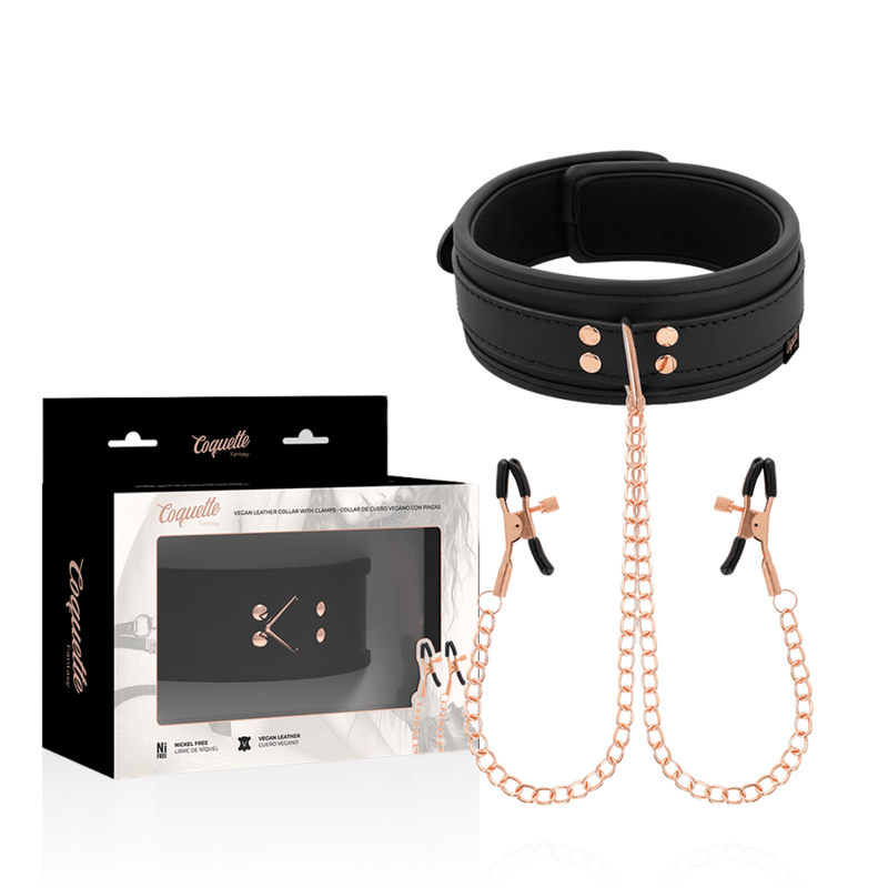COQUETTE CHIC DESIRE - FANTASY NIPPLE CLAMP NECKLACE WITH NEOPRENE LINING - Kink&Play